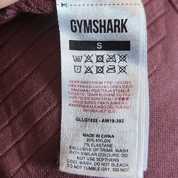 Gymshark Ankle Length Mauve Purple Leggings W/ Cutout Vents, Small - Picture 6 of 7